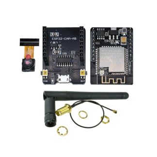 2 pieces ESP32-CAM-MB-WiFi MICRO USB ESP32 serie vers WiFi ESP32 carte de developpement CAM CH340G 5V Bluetooth + camera OV2640 + antenne 2.4G IPX
