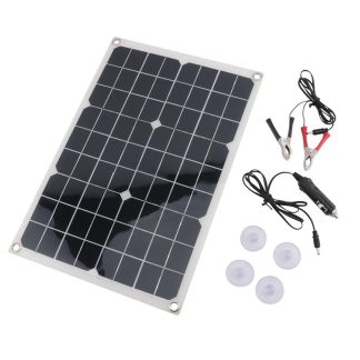 Panneau solaire de silicium monocristallin de ww de 20W 18V avec la sortie et les cebles simples d'USB pour le recyclage / randonnee / camping exterieurs