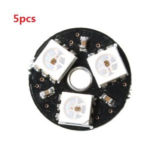 5pcs CJMCU-3bit WS2812 RGB LED Lecteur couleur LED Light Circular Smart Development Board Geekcreit pour Arduino - produits qui fonctionnent avec les cartes officielles Arduino