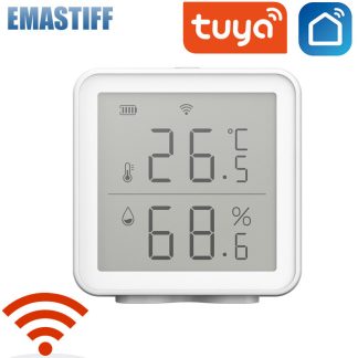 EMASTIFF Tuya WIFI capteur de temperature et d'humidite intelligent LCD affichage detecteur de temperature et d'humidite sans fil