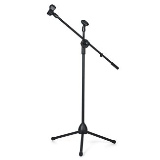 150cm Microphone Stand Holder Angle de hauteur de bras de fleche reglable avec base de trepied - Barre transversale ML02