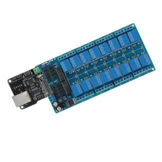 Module de contrele Ethernet avec relais 16 canaux pour LAN WAN WEB Server RJ45 Android iOS