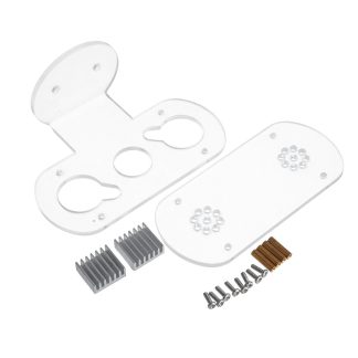 5 pieces Kit de boetier en acrylique pour camera pour camera de Vision nocturne grand angle Fisheye OV5647 500W Pixel 1080P Support de module pour Raspberry PI 4B / 3B +