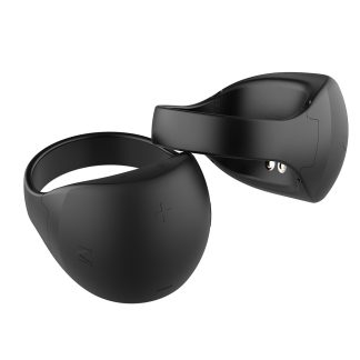 Bakeey R51 contreleur portable bluetooth 5.0 telecommande anneau intelligent sans fil intelligent pour telephone iOS / Android - Noir