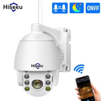 Hiseeu 1080P camera IP PTZ sans fil WIFI 5X Zoom numerique camera de securite exterieure pour Hiseeu Kit NVR sans fil IP Pro APP e distance - Prise UE