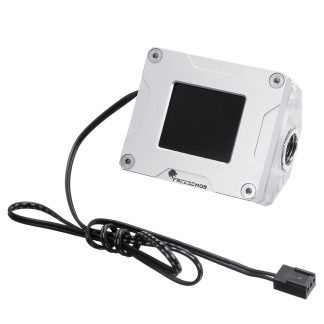 Alarme d'affichage de vitesse et de temperature de la turbine de debitmetre electronique de refroidisseur d'eau LSJ-POZN - Argente